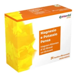 Pensa Magnesio E Potassio Integratore Sali Minerali Arancia 24 Bustine Effervescenti