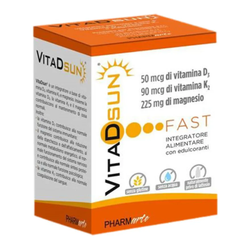 Pharmarte Vitadsun Fast Integratore Salute Ossa Normali 30 Stick