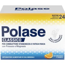 Polase Classico Magnesio E Potassio Integratore Alimentare Sali Minerali Gusto Arancia 24 Bustine