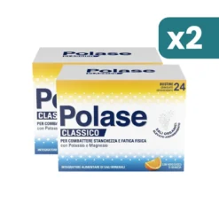 Polase Classico Magnesio E Potassio Integratore Alimentare Sali Minerali Gusto Arancia 2 confezioni da 24 Bustine