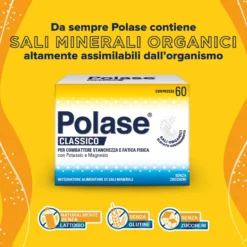 Polase Classico Magnesio E Potassio Integratore Alimentare Sali Minerali Senza Zucchero 60 Compresse