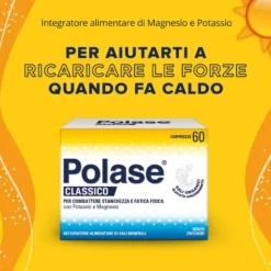 Polase Classico Magnesio E Potassio Integratore Alimentare Sali Minerali Senza Zucchero 60 Compresse