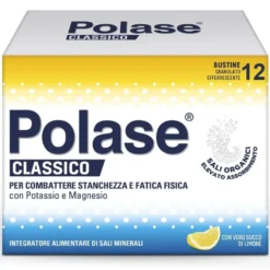 Polase Classico Magnesio E Potassio Integratore Alimentare Sali Minerali Gusto Limone 12 Bustine