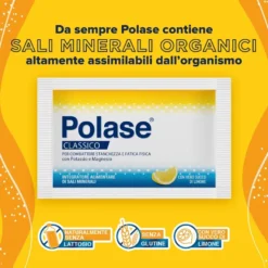 Polase Classico Magnesio E Potassio Integratore Alimentare Sali Minerali Gusto Limone 12 Bustine