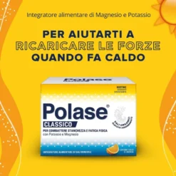 Polase Classico Magnesio E Potassio Integratore Alimentare Sali Minerali Gusto Arancia 12 Bustine