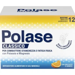 Polase Classico Magnesio E Potassio Integratore Alimentare Sali Minerali Gusto Arancia 12 Bustine