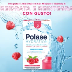 Polase Hydration Integratore Alimentare Magnesio E Potassio Sali Minerali Vitamina C Lampone 12 Stick