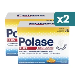 Polase Plus Magnesio e Potassio gusto arancia bipacco 2x36 bustine