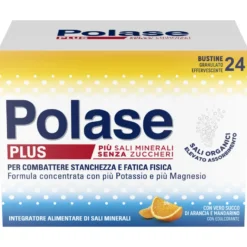 Polase Plus Più Magnesio E Potassio Integratore Alimentare Sali Minerali Arancia Mandarino 24 Bustine