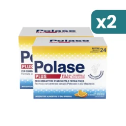 Polase Plus Più Magnesio E Potassio Integratore Alimentare Sali Minerali Arancia Mandarino 2 confezioni da 24 Bustine