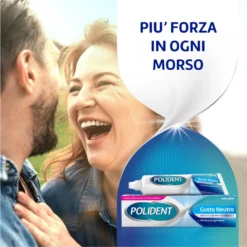 Polident Adesivo Per Protesi Dentale Tenuta Giornaliera Gusto Neutro 70g