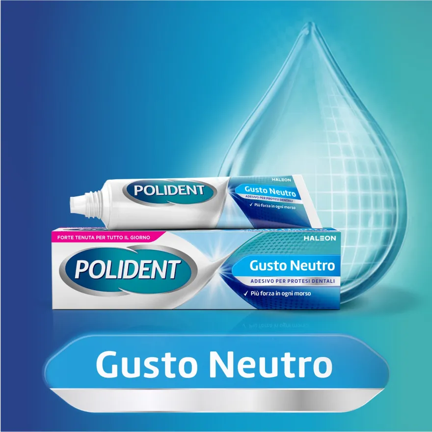 Polident Adesivo Per Protesi Dentale Tenuta Giornaliera Gusto Neutro 70g