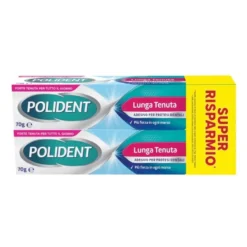 Polident Lunga Tenuta Adesivo Protesi Dentali 2x70g