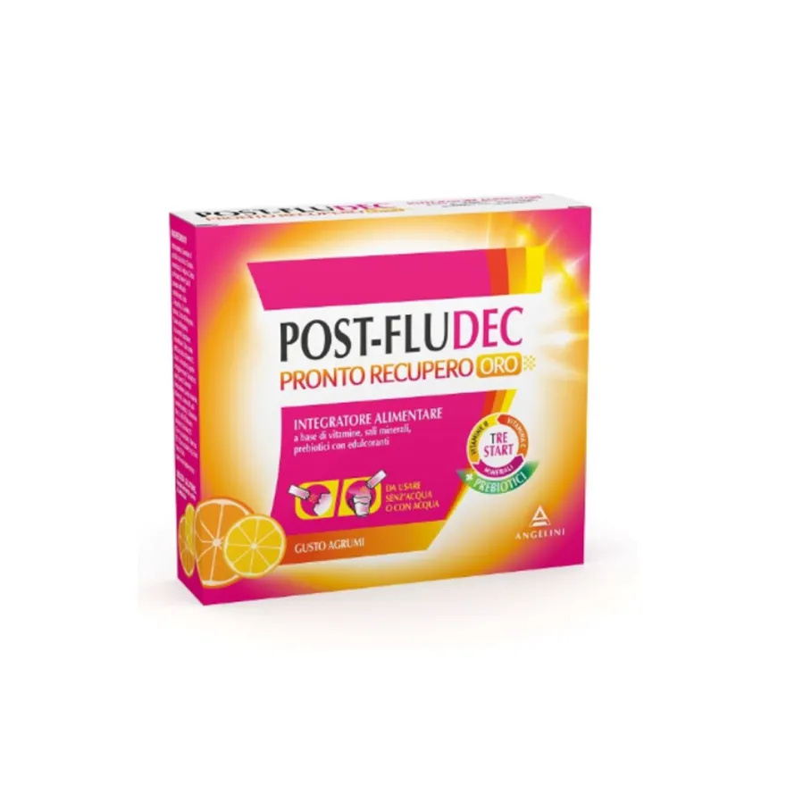 Post-fludec Pronto Recupero Integratore Multivitaminico Gusto Agrumi 12 Bustine