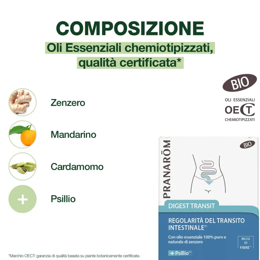 Pranarom Digest Transit Integratore Regolarità Transito Intestinale 10 Buste