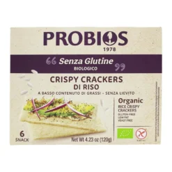 Probios Cracker Di Riso Senza Glutine Biologici 6 Pezzi Da 20g