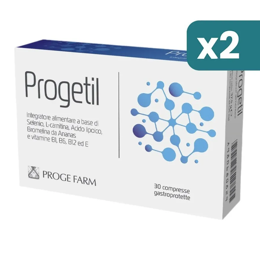 Progetil Integratore Vitaminico 2 confezioni da 30 Compresse