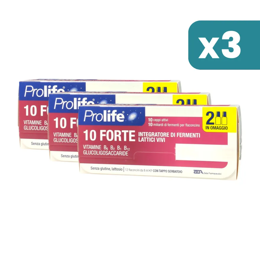 Prolife 10 Forte 3 confezioni da 12 Flaconcini Da 8ml