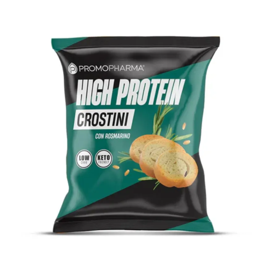 Promopharma High Protein Crostini Gusto Rosmarino Snack Proteico 50g