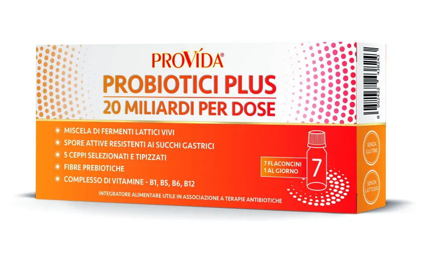 Provida Probiotici Plus 20 Miliardi Integratore Fermenti Lattici 7 Flaconcini 8ml