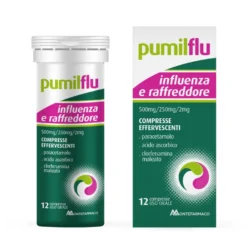 Pumil Flu 500mg Influenza E Raffreddore 12 Compresse Effervescenti