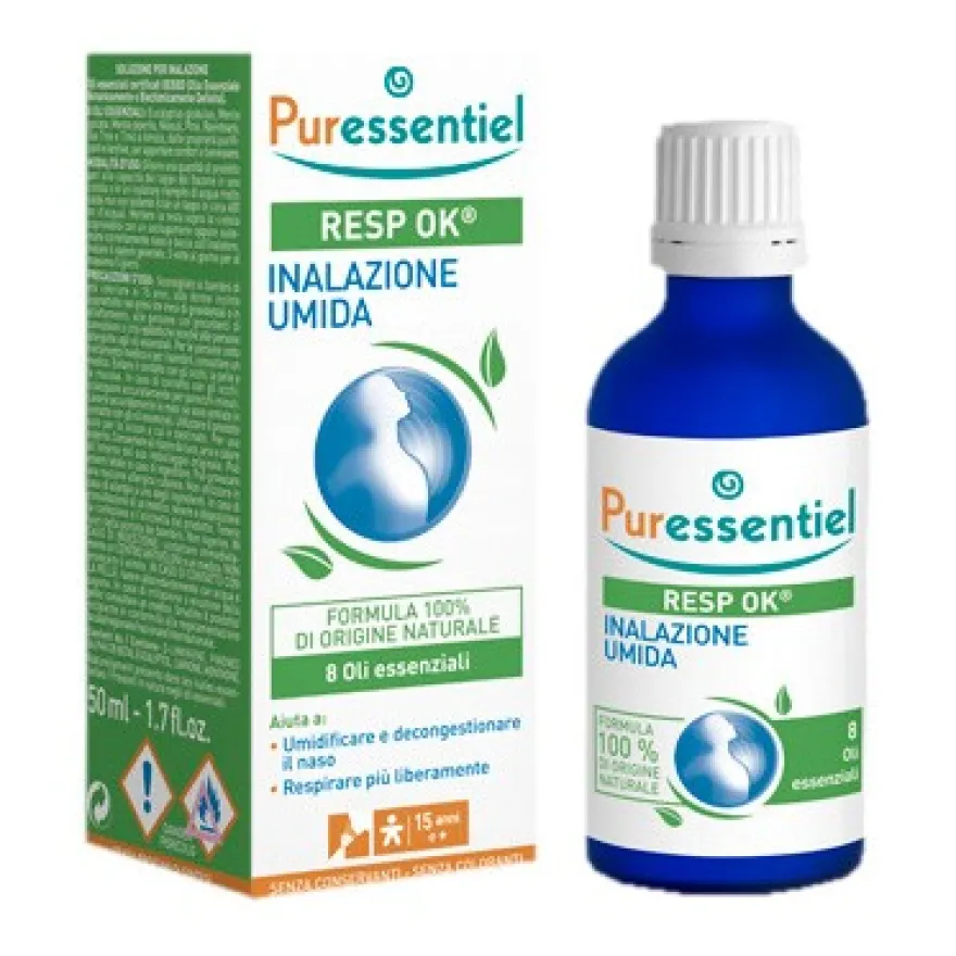 Puressentiel Olio Essenziale Respirazione Inalazione Umida 50ml