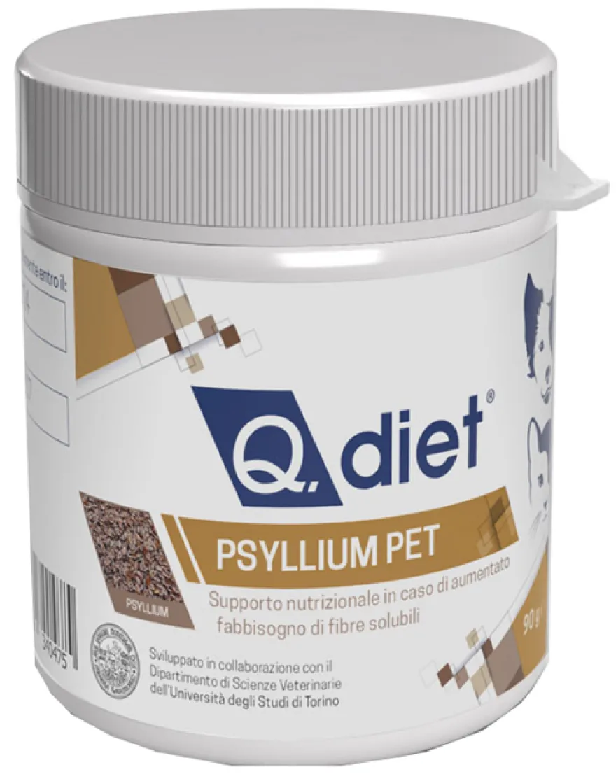Q Diet Psyllium Pet Alimento Complementare Cani E Gatti 90g