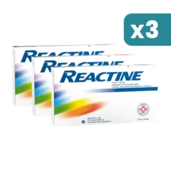 Reactine Allergia Antistaminico Rinite Allergica E Rinorrea 3 confezioni da 6 Compresse