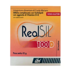 Realsil 100d 30 Bustine Integratore Antiossidante Disitossicante Del Fegato Con Vitamina E+d E Cardo Mariano