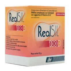 Realsil 100d 30 Bustine Integratore Antiossidante Disitossicante Del Fegato Con Vitamina E+d E Cardo Mariano