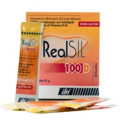 Realsil 100d 30 Bustine Integratore Antiossidante Disitossicante Del Fegato Con Vitamina E+d E Cardo Mariano