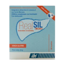 Realsil Oro 28 Bustine Orosolubili Integratore Antiossidante Disitossicante Del Fegato Con Vitamina E E Cardo Mariano