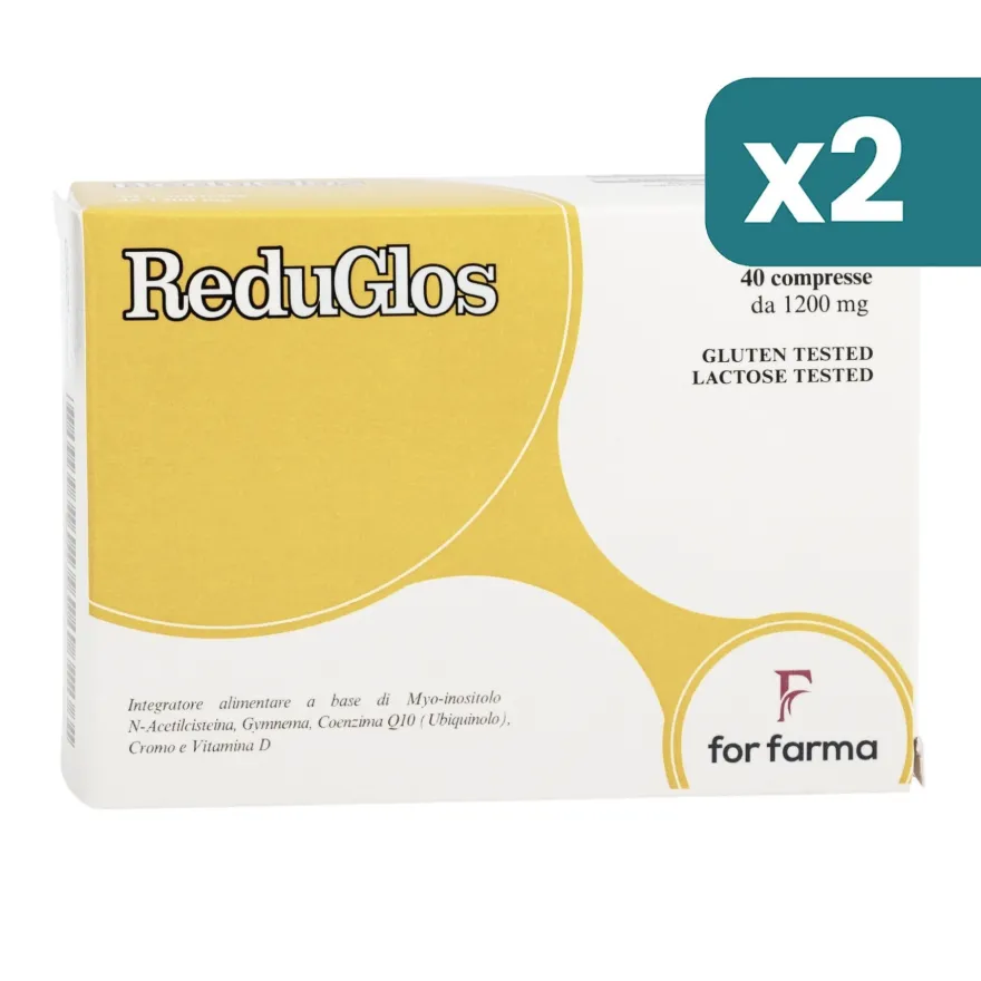 Reduglos 2 confezioni da 40 Compresse
