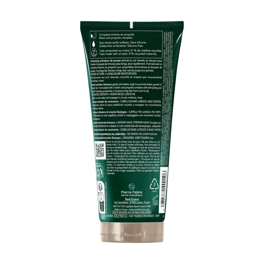 René Furterer Triphasic Active Grow Shampoo Attivatore Con Propoli 200ml