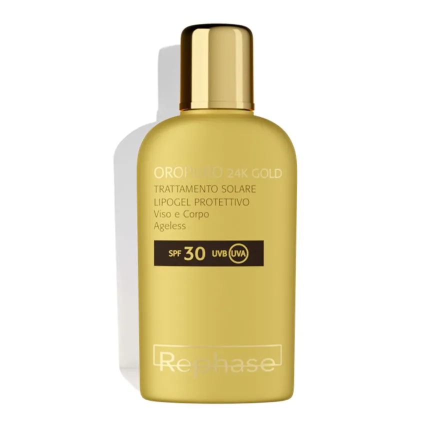 Rephase Oropuro 24k Gold Gel Solare Spf30 Viso Corpo 150ml
