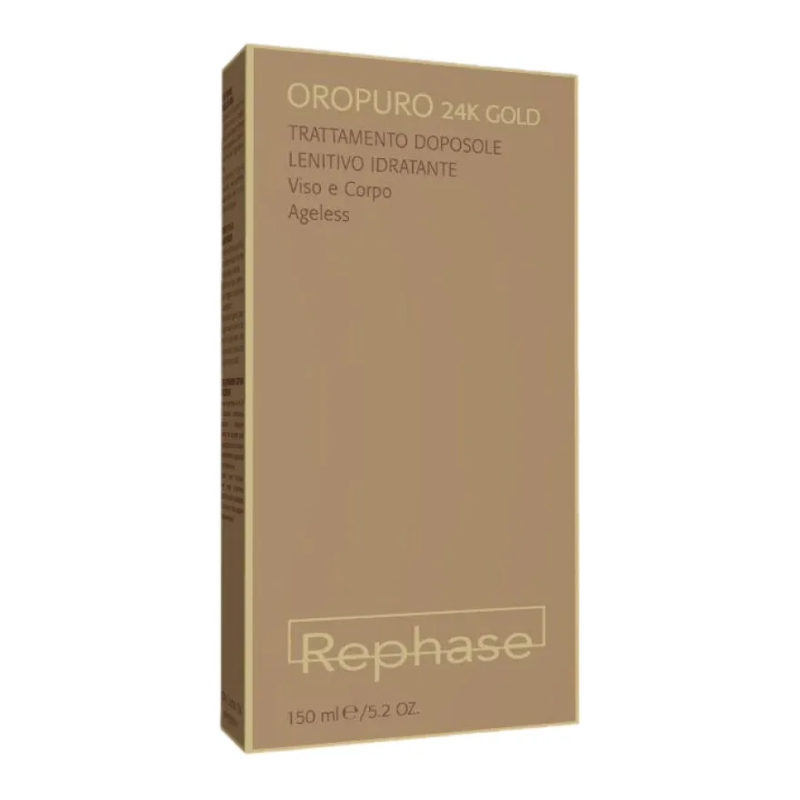Rephase Oropuro 24k Gold Hydrogel Doposole Solare Lenitivo Idratante 150ml