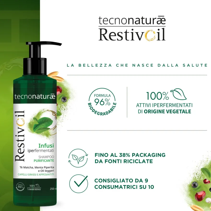 Restivoil Tecnonaturae Shampoo Capelli Grassi 250ml