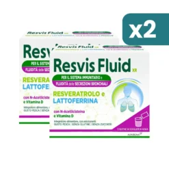 Resvis Fluid Xr Integratore Vie Respiratorie 2 confezioni da 12 Bustine