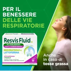 Resvis Fluid Xr Integratore Vie Respiratorie 2 confezioni da 12 Bustine