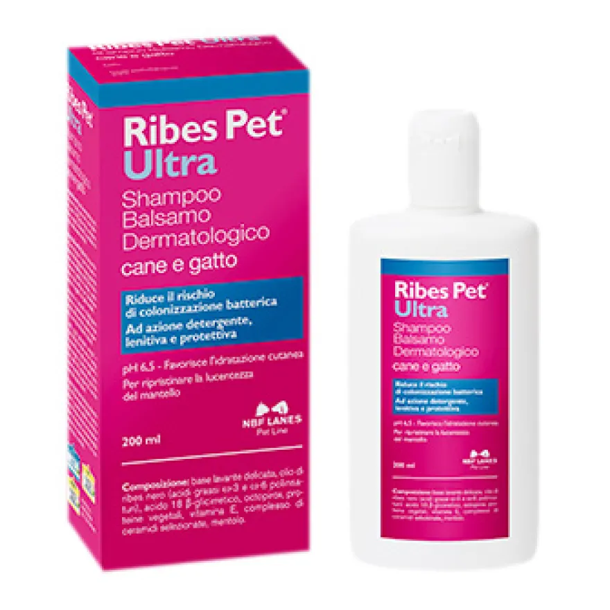 Ribes Pet Ultra Shampoo Balsamo Dermatologico Cani E Gatti 200ml