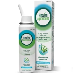 Rinazina Aquamarina Spray Nasale Isotonico Delicato Lavaggi Nasali Acqua Di Mare E Aloe Vera 100ml