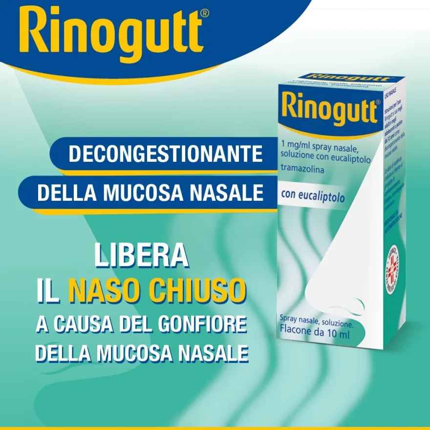 Rinogutt spray nasale eucalipto naso chiuso multipacco 6x10ml