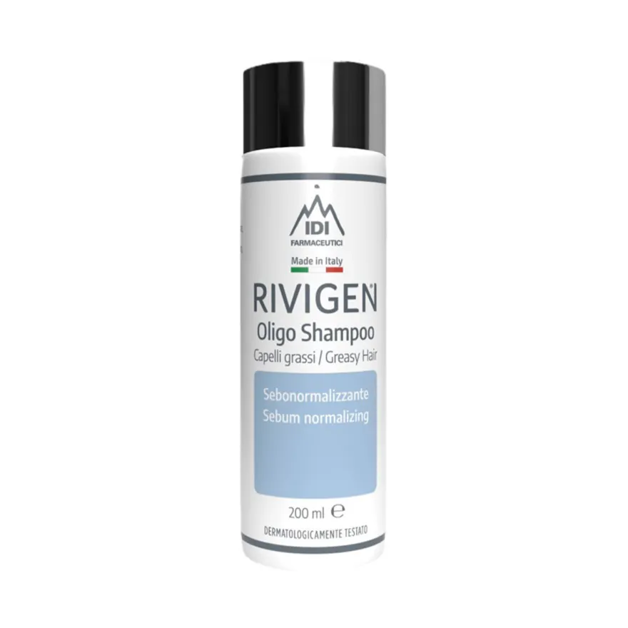 Rivigen Oligo Shampoo Sebonormalizzante Capelli Grassi 200ml