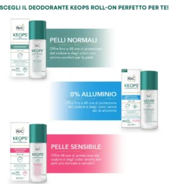 Roc Keops Deodorante Roll-on 48h 0% Aluminum 30ml