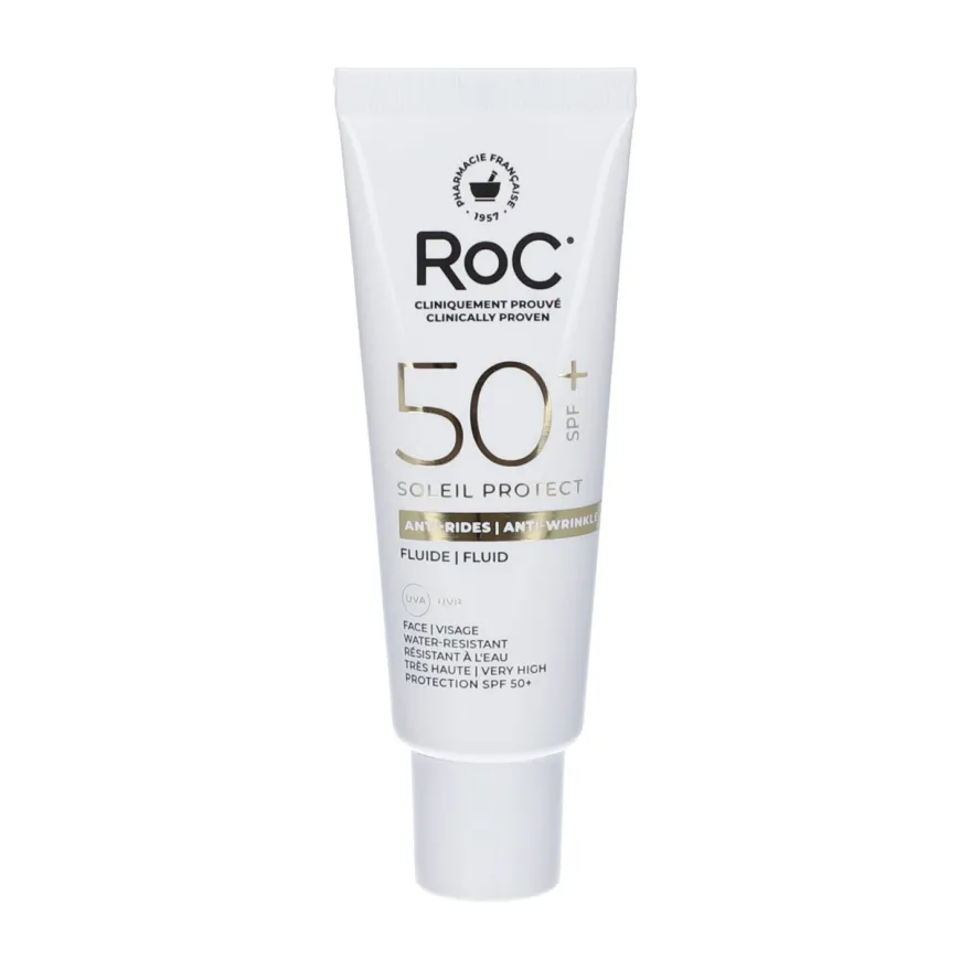 Roc Soleil Protect Fluido Solare Viso Spf50+ Antirughe 50ml