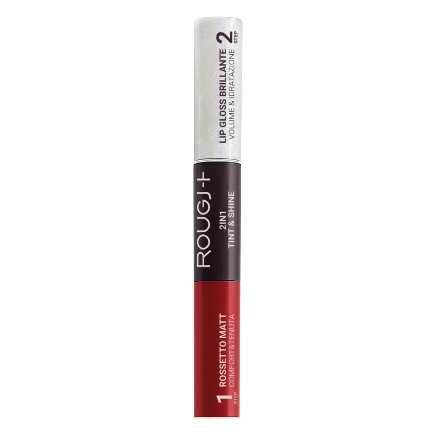 Rougj 2in1 Tint&shine Rossetto Liquido E Lip Gloss 03 Red 1 Pezzo