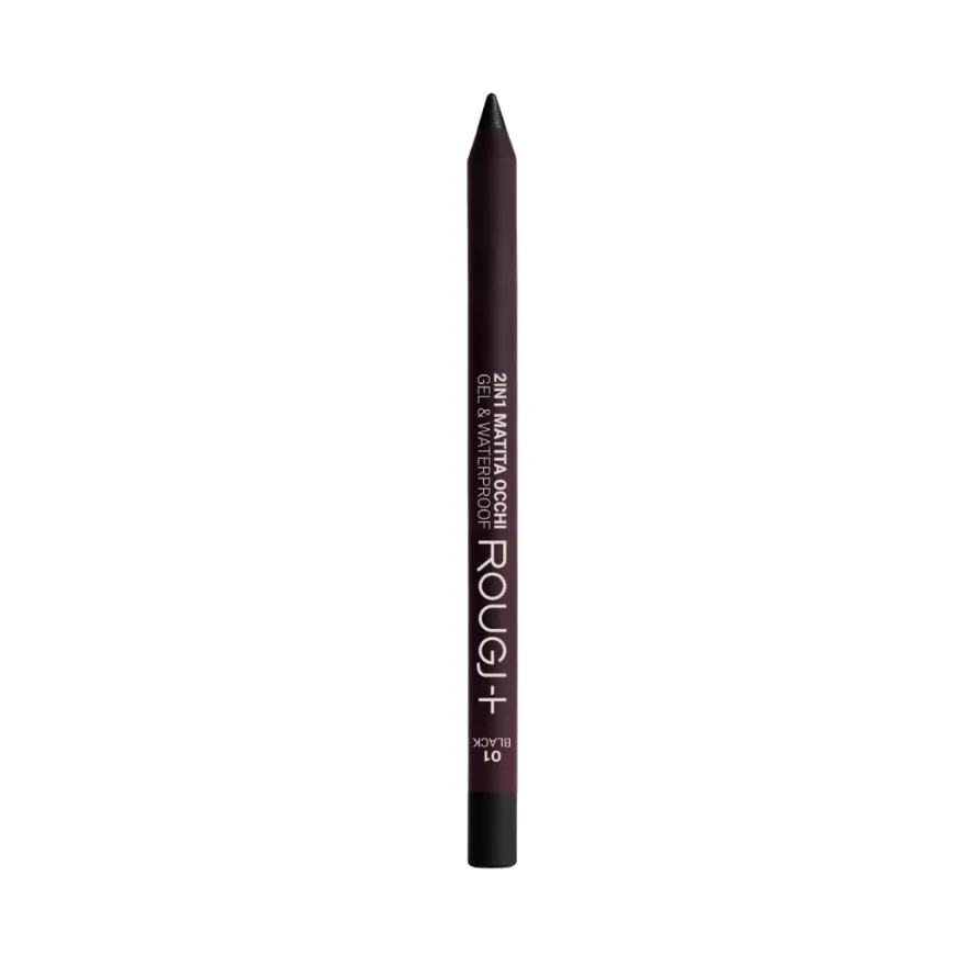 Rougj Matita Occhi 2in1 Gel E Waterproof 01 Black 1,23g