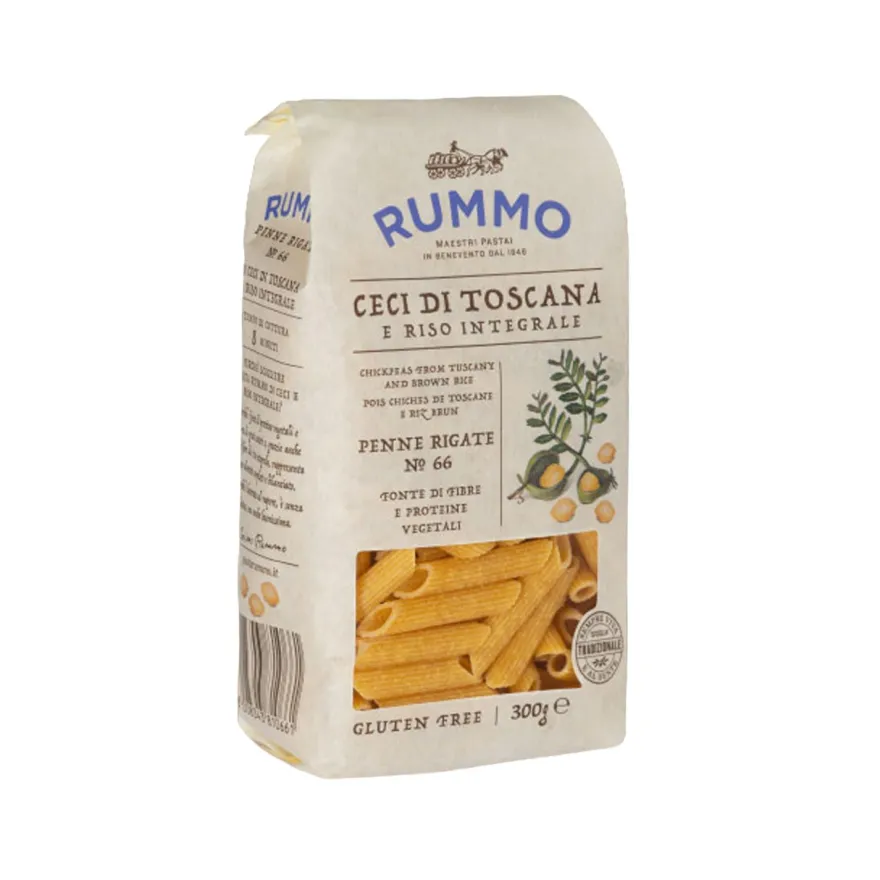 Rummo Penne Rigate N66 Pasta Ceci Di Toscana E Riso Integrale 300g