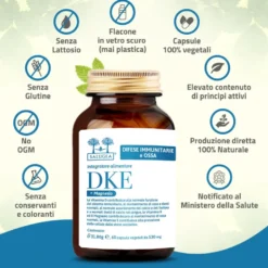 Salugea Dke + Magnesio Integratore Vitamina D, K, E Più Magnesio 60 Capsule