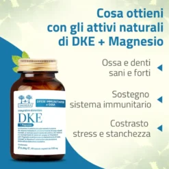 Salugea Dke + Magnesio Integratore Vitamina D, K, E Più Magnesio 60 Capsule